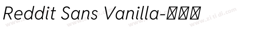 Reddit Sans Vanilla字体转换